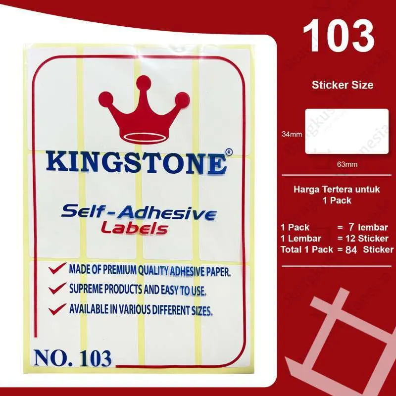 Stiker Label No. 103