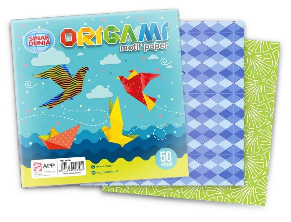 Kertas Origami Motif 12cm
